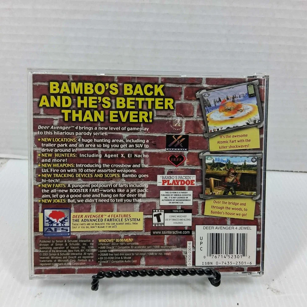 Deer Avenger 4 The Rednecks Strike Back PC Game 2001 Simon & Schuster Windows XP